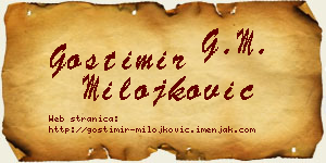 Gostimir Milojković vizit kartica